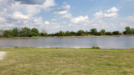 Small dock on the far side, and a boat ramp for small boats